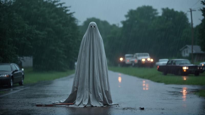 03309-1550106899-sheetghost person (holding a chainsaw in a heavy rainstorm _1.7) , dangerous and spooky. Horror film style. . . _lora_SheetGhost.png